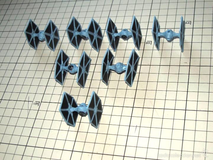 Figuras y mu&ntilde;ecos Star Wars: Escuadr&oacute;n de 7 cazas TIE Micromachine. - Foto 1