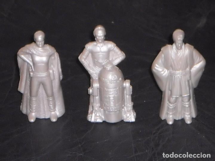 Figuras y mu&ntilde;ecos Star Wars: LOTE 3 FIGURAS - STAR WARS - KELLOGS 2002 &ndash; PLASTICO CON VISOR - Foto 1