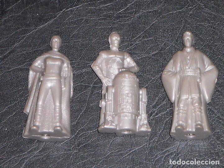 Figuras y mu&ntilde;ecos Star Wars: LOTE 3 FIGURAS - STAR WARS - KELLOGS 2002 &ndash; PLASTICO CON VISOR - Foto 2