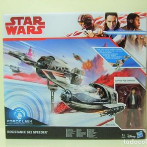 Star Wars Resistance Ski Speeder Vehicle With Captain Poe Dameron 3.75" Figure - Force Link Compatible