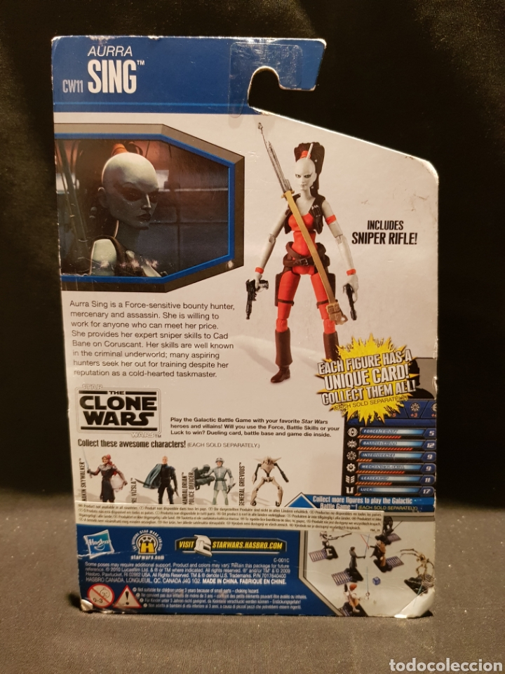Figuras y mu&ntilde;ecos Star Wars: Aurra Sing Star Wars The Clone Wars Hasbro 2010 - Foto 6