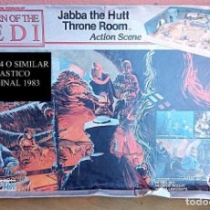Figuras y Muñecos Star Wars: @ 1983 AIRFIX SNAPFIX STAR WARS RETURN OF THE JEDI JABBA THE HUTT THRONE ROOM ACTION SCENE / COMPLET