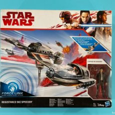 Figuras y Muñecos Star Wars: STAR WARS RESISTANCE SKI SPEEDER FORCE LINK HASBRO NUEVA CON FIGURA POE DAMERON. Lote 402703959