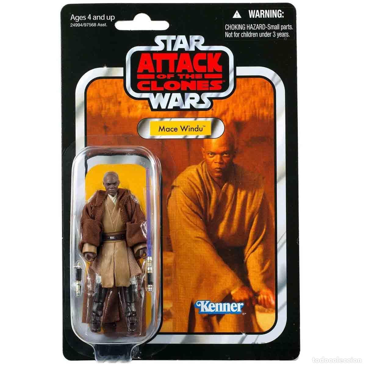 Figuras y mu&ntilde;ecos Star Wars: Mace Windu - Star Wars Vintage Collection - Attack Of Clones