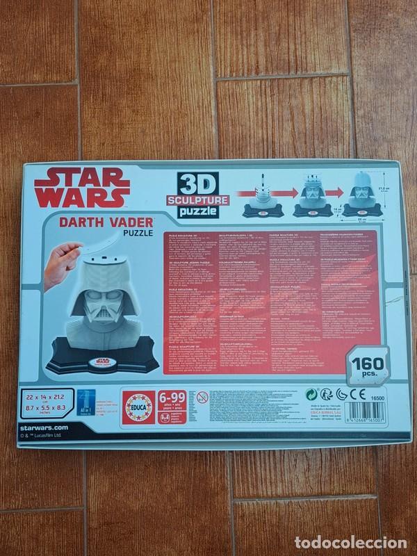 Figuras y mu&ntilde;ecos Star Wars: Puzzle 3D de busto de Darth Vader - Foto 7