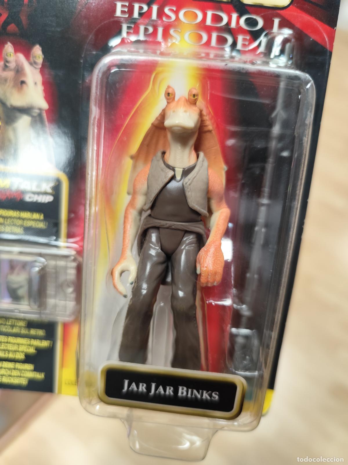 Figuras y mu&ntilde;ecos Star Wars: Hasbro Star Wars Ep1 Phantom Menace Commtalk Tarro Binks - Foto 3