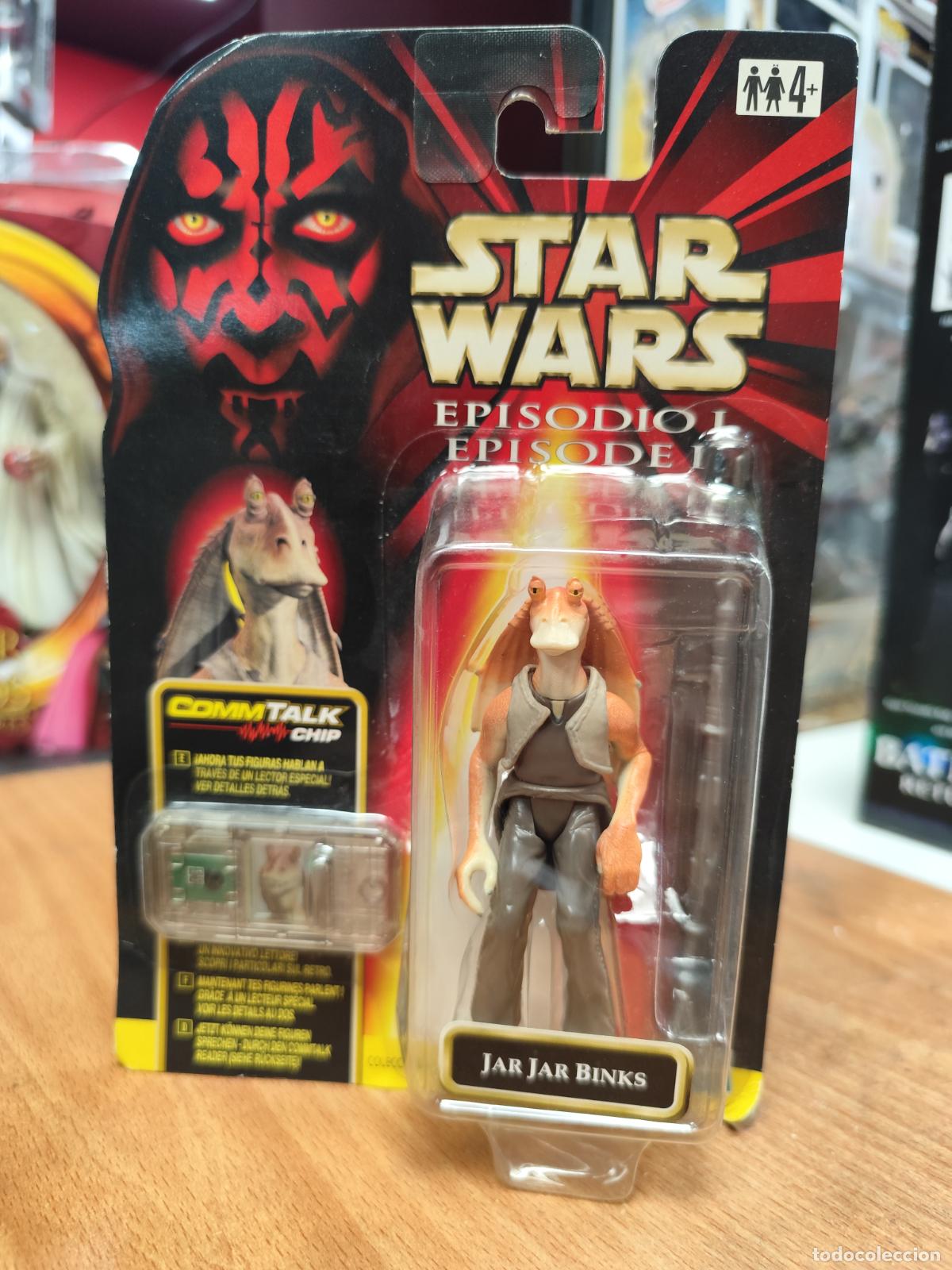 Figuras y mu&ntilde;ecos Star Wars: Hasbro Star Wars Ep1 Phantom Menace Commtalk Tarro Binks - Foto 1