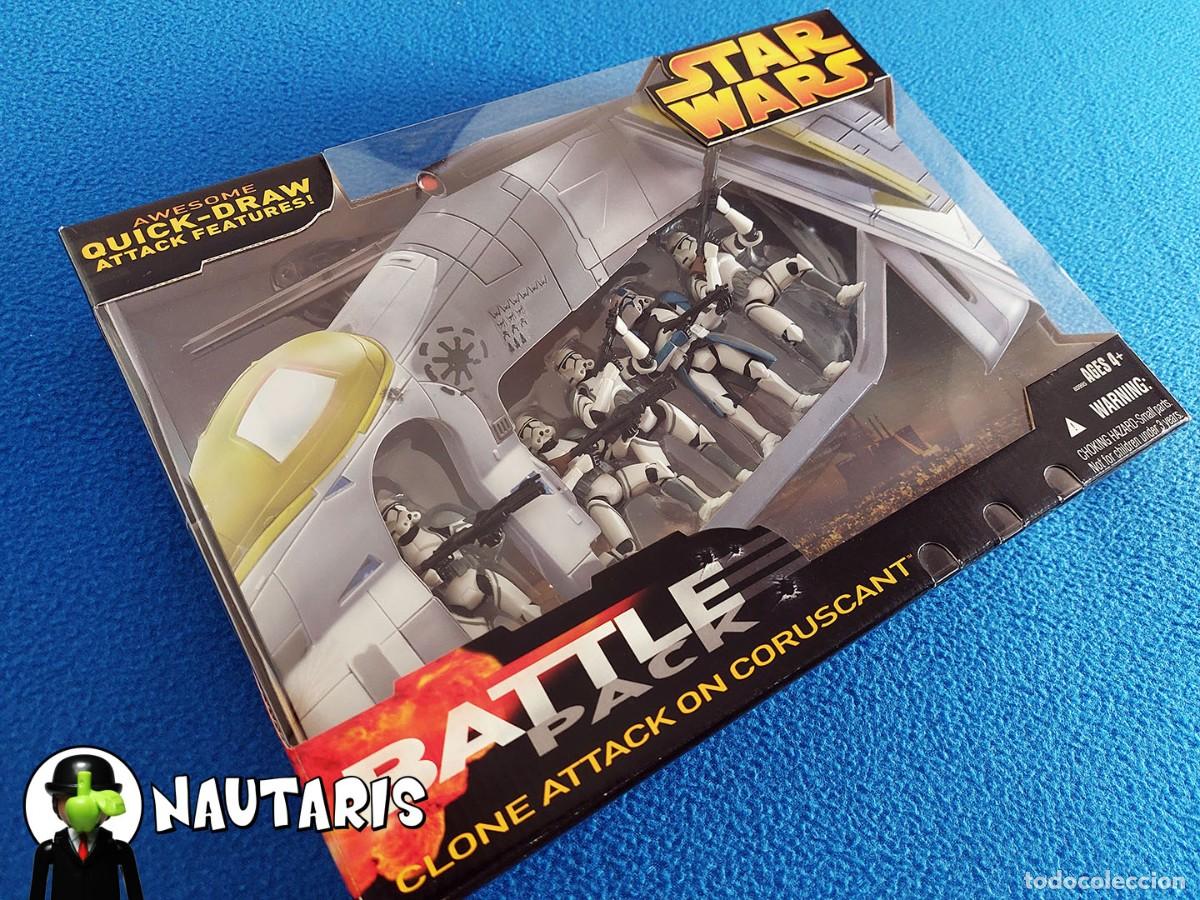 Figuras y mu&ntilde;ecos Star Wars: Star Wars Battle Pack Clone Attack on Coruscant (Hasbro 2005) - Foto 4