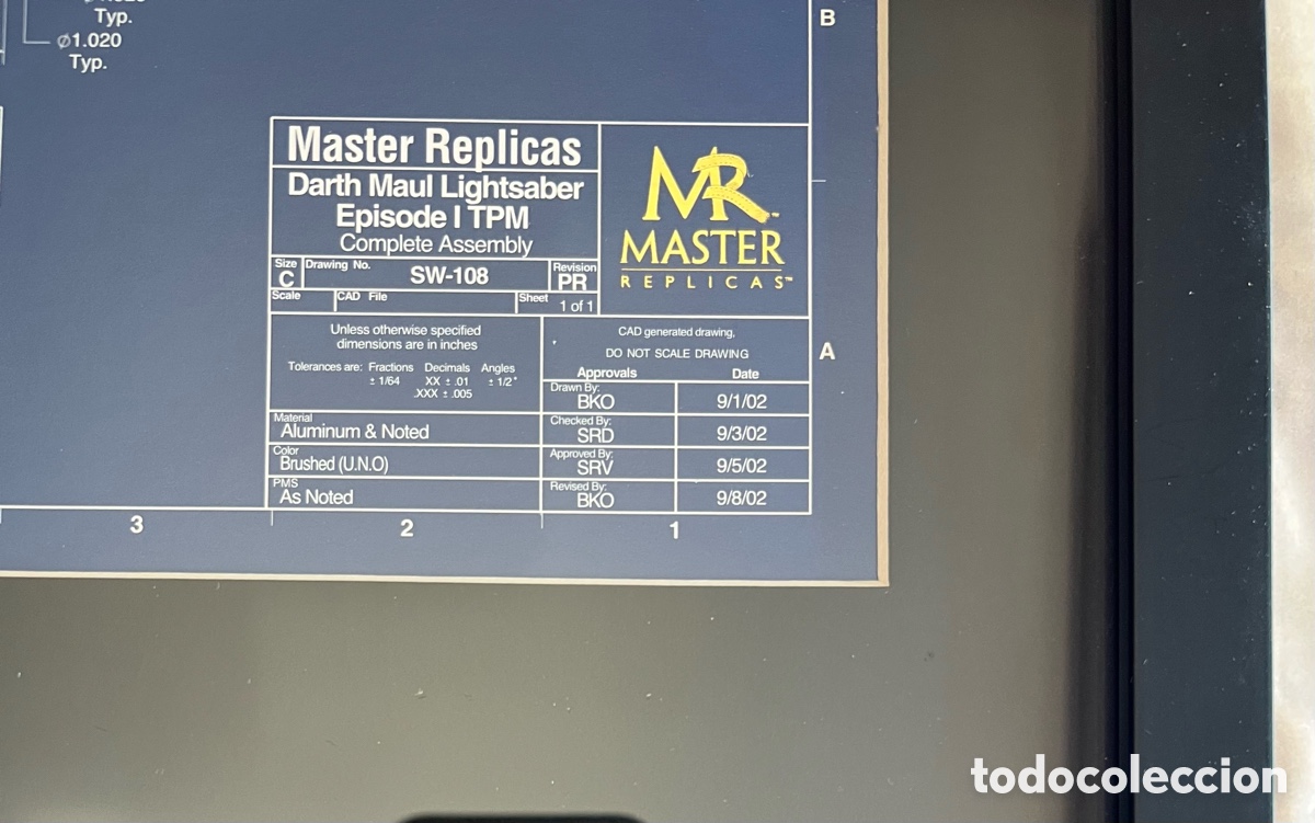 Figuras y mu&ntilde;ecos Star Wars: Star Wars Sith Blueprint Collection de Master Replicas - Foto 9