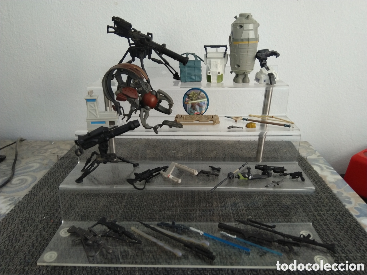 Figuras y Mu&ntilde;ecos Star Wars: ACCESORIOS STAR WARS HASBRO KENNER PISTOLAS LASER ESPADAS CA&Ntilde;ONES SABLES