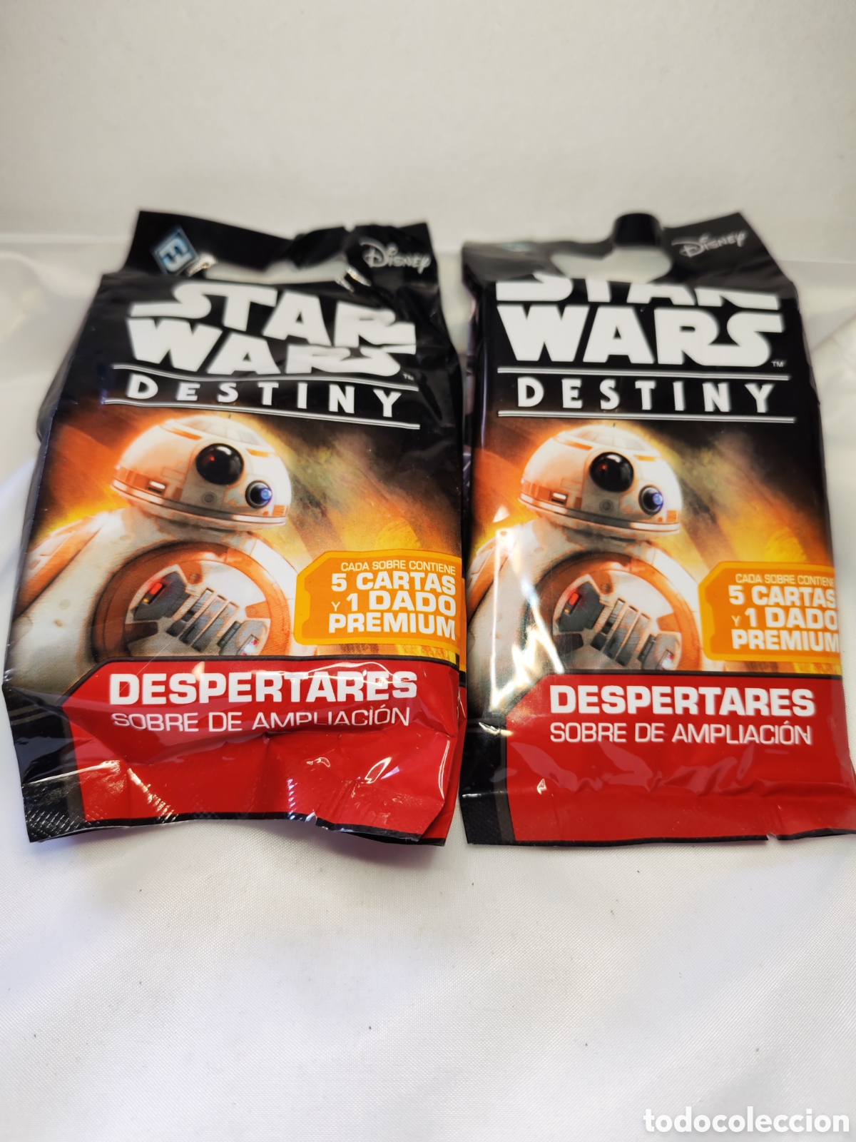 Figuras y Mu&ntilde;ecos Star Wars: STAR WARS. 2 sobres con expansion del juego de cartas Star wars: Destiny. Coleccion Despertares