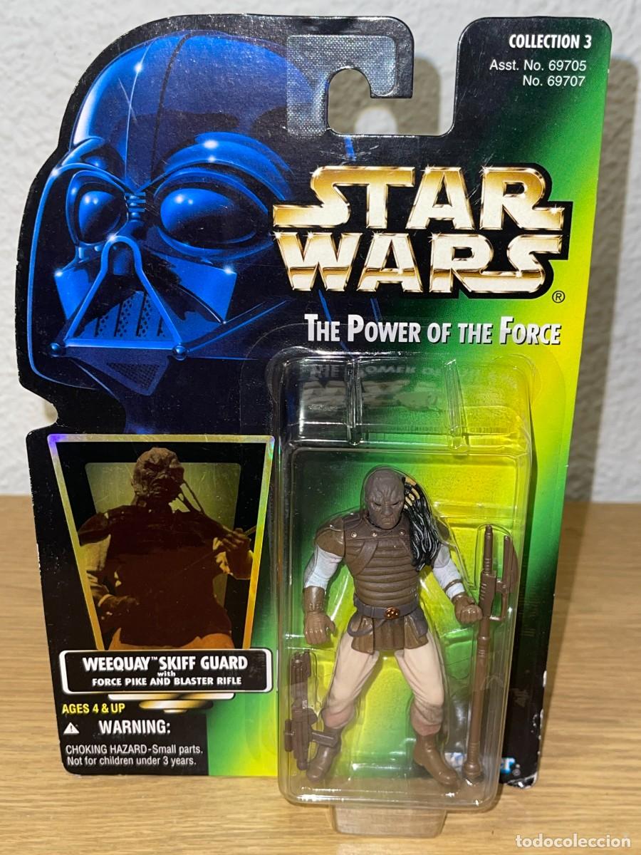 Figuras y Mu&ntilde;ecos Star Wars: Star Wars The Power of the Force WEEQUAY SKIFF GUARD Ref. 69705 69707 Bl&iacute;ster sin abrir Kenner 1996