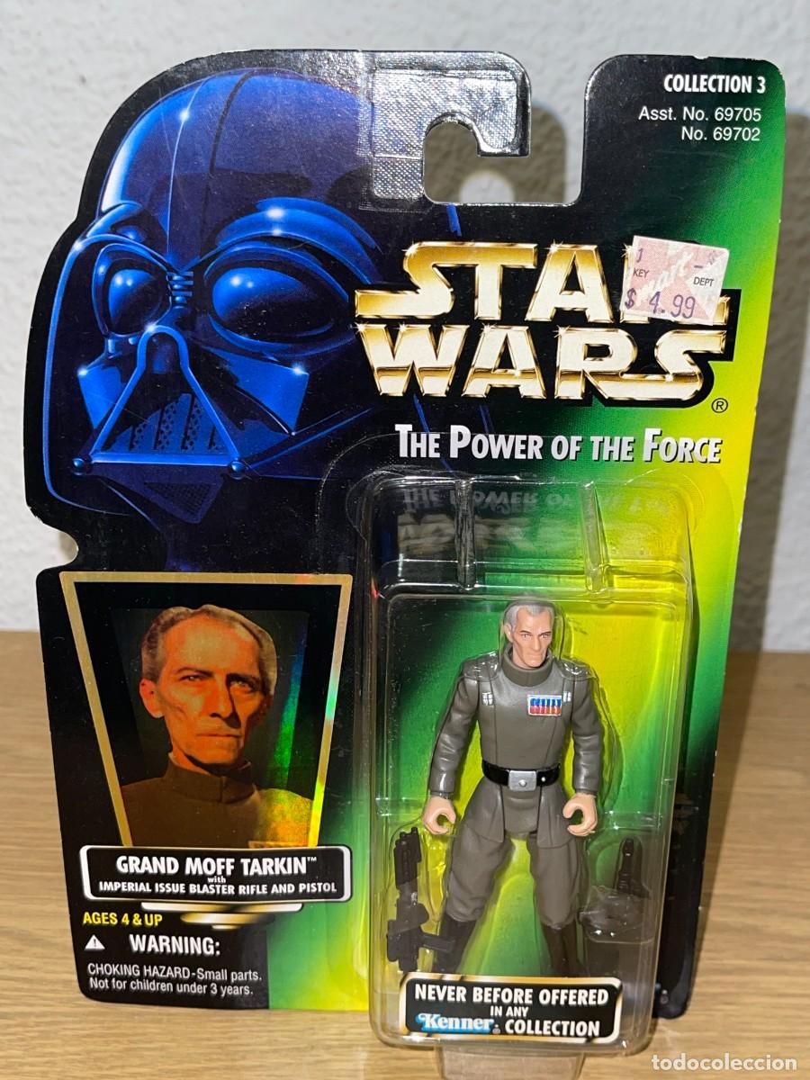 Figuras y Mu&ntilde;ecos Star Wars: Star Wars The Power of the Force GRAND MOFF TARKIN Ref. 69705 69702 Bl&iacute;ster sin abrir Kenner 1996