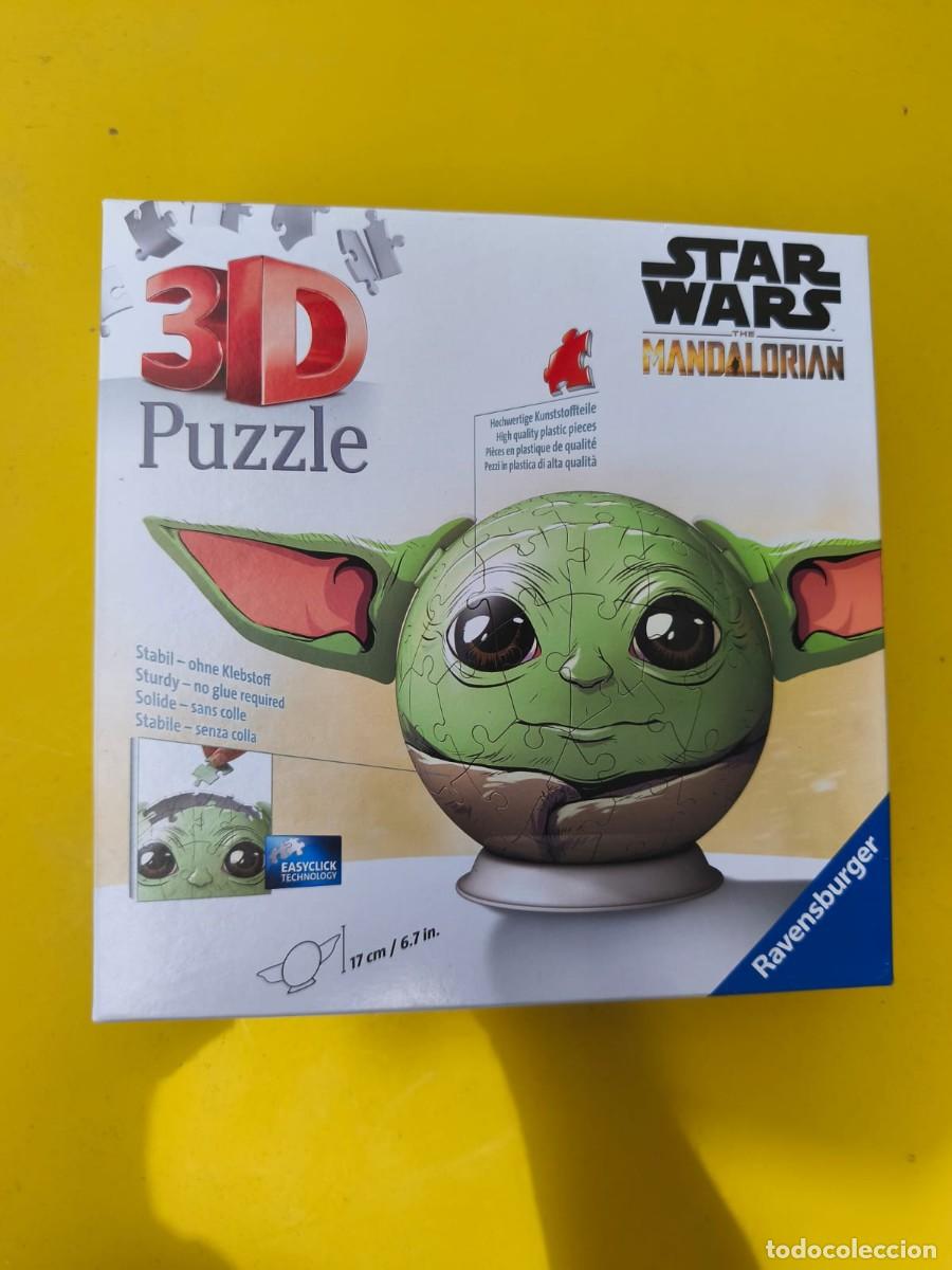 Figuras y Mu&ntilde;ecos Star Wars: Puzzle-Ball 3D de Ravensburger. Grogu (Baby Yoda) de la serie Star Wars: The Mandalorian.