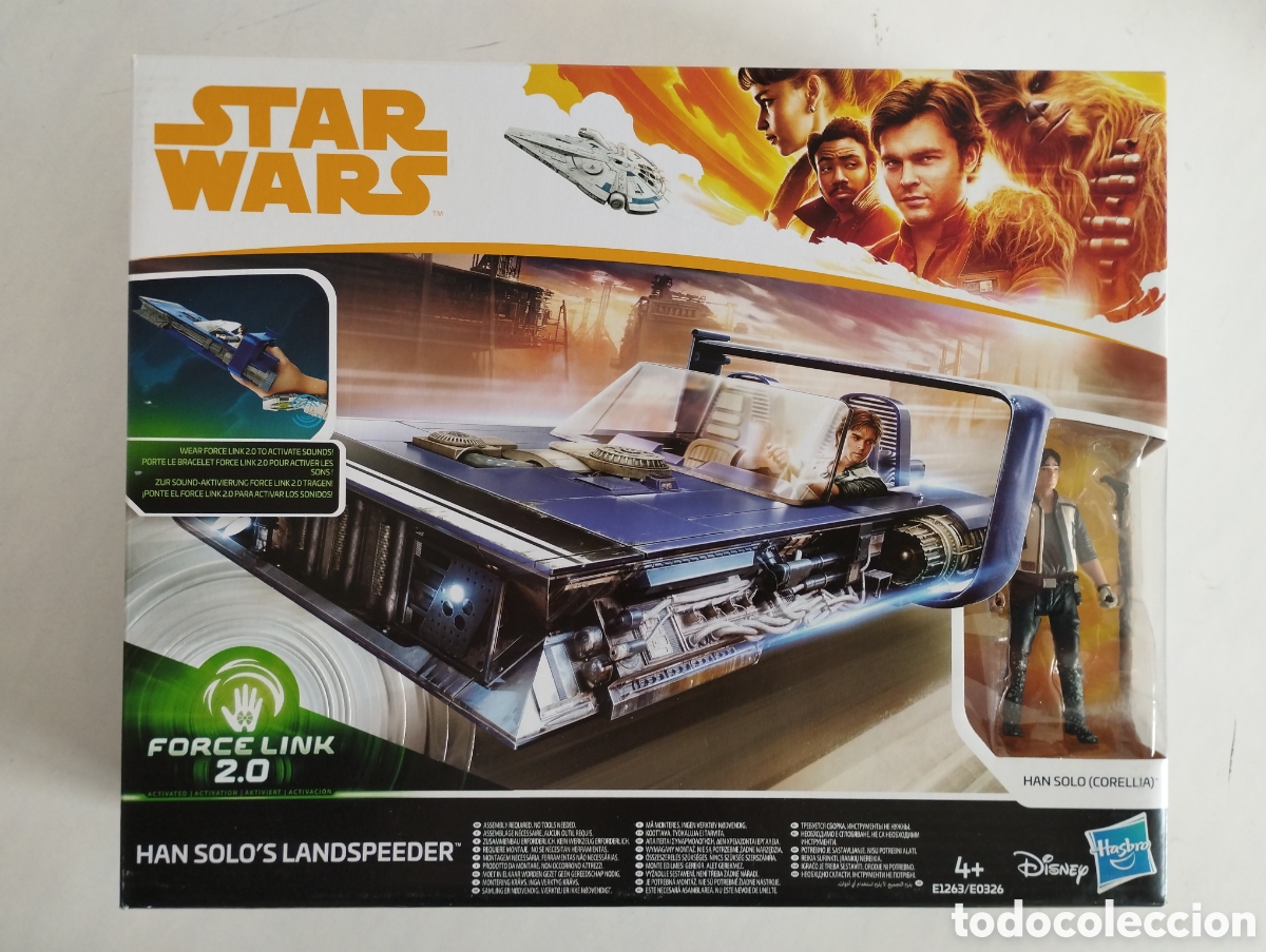 Figuras y Mu&ntilde;ecos Star Wars: STAR WARS HAN SOLO LANDSPEEDER FORCE LINK 2.0 CAJA SIN ABRIR HASBRO