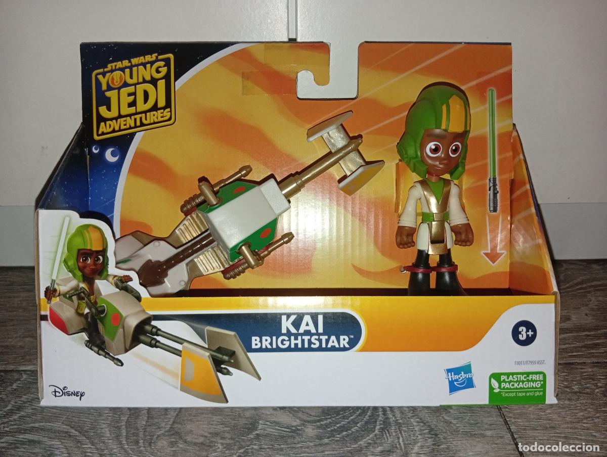 Figuras y Mu&ntilde;ecos Star Wars: Star Wars Young Jedi Adventures que Kai Brightstar y su veh&iacute;culo moto speeder Hasbro Disney