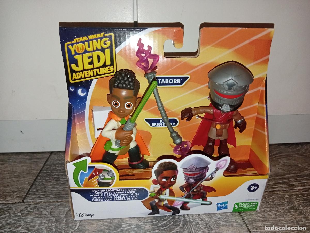 Figuras y Mu&ntilde;ecos Star Wars: Pack figura Star Wars Young Jedi Adventures Taborr vs Kai Brightstar Pop-Up Lightsaber Duel Hasbro