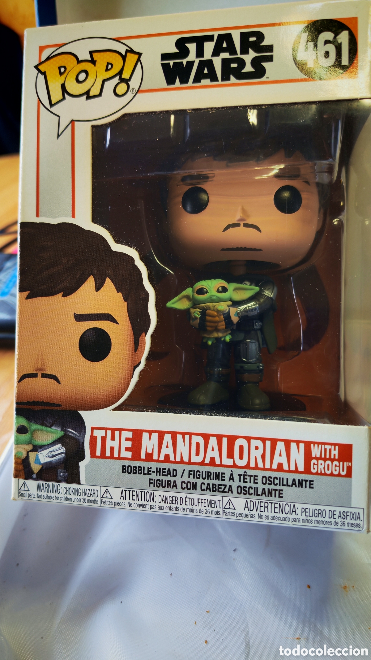Figuras y Mu&ntilde;ecos Star Wars: Star Wars. Funko pop &rdquo;The Mandalorian con Grogu&rdquo;. Cabeza oscilante . n&ordm; 461. A&ntilde;o 2021 . Sin abrir .
