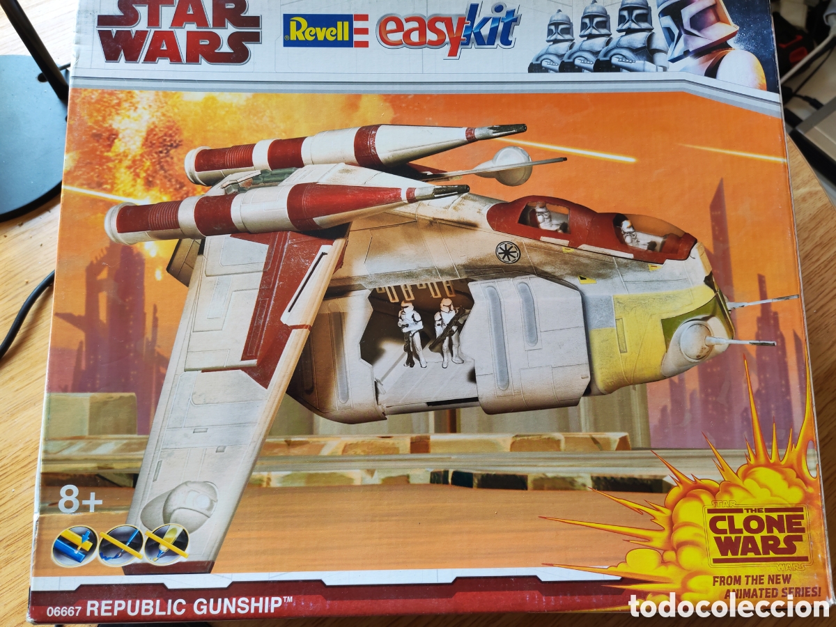 Figuras y Mu&ntilde;ecos Star Wars: STAR WARS. Kit modelo de plastico Revell Easykit Republic Gunship. The clone wars. Rewell.