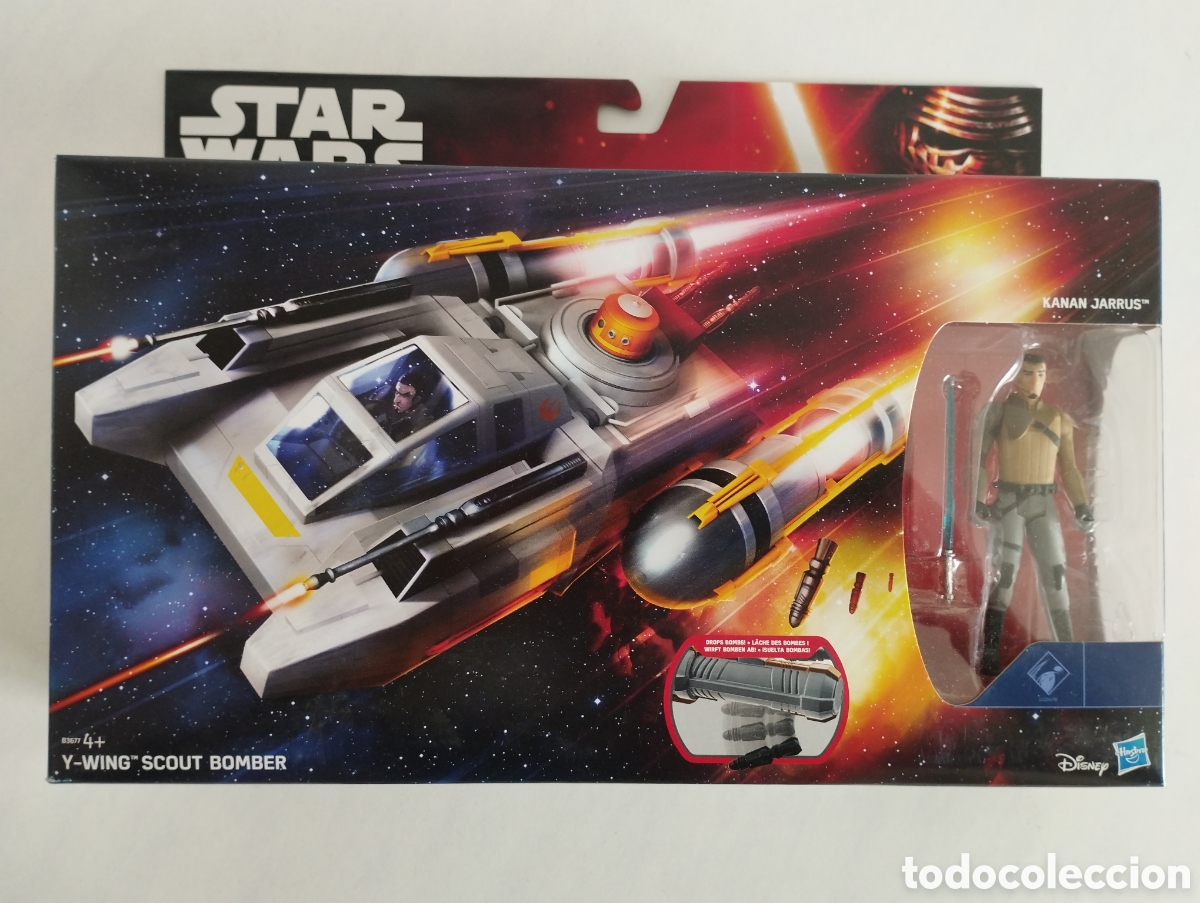 Figuras y Mu&ntilde;ecos Star Wars: STAR WARS REBELS Y-WING SCOUT BOMBER KANAN JARRUS CAJA SIN ABRIR HASBRO