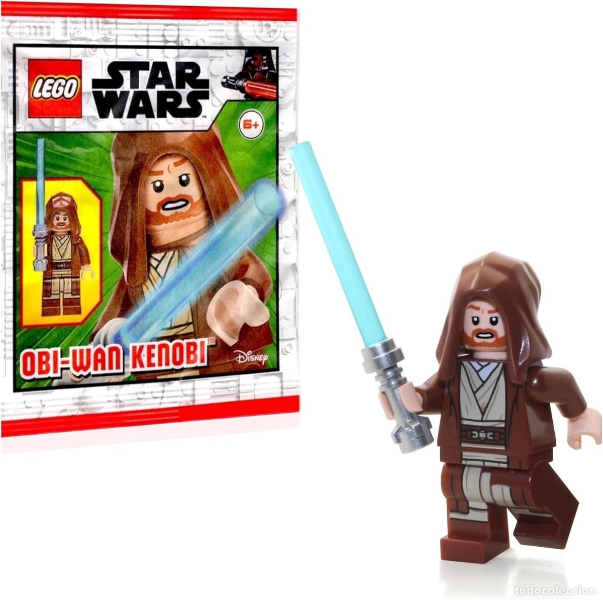 Figuras y Mu&ntilde;ecos Star Wars: FIGURA DE LEGO STAR WARS. OBI-WAN KENOBI. En sobre sin abrir. T&uacute;nica y Capucha Marr&oacute;n. Sable l&aacute;ser.