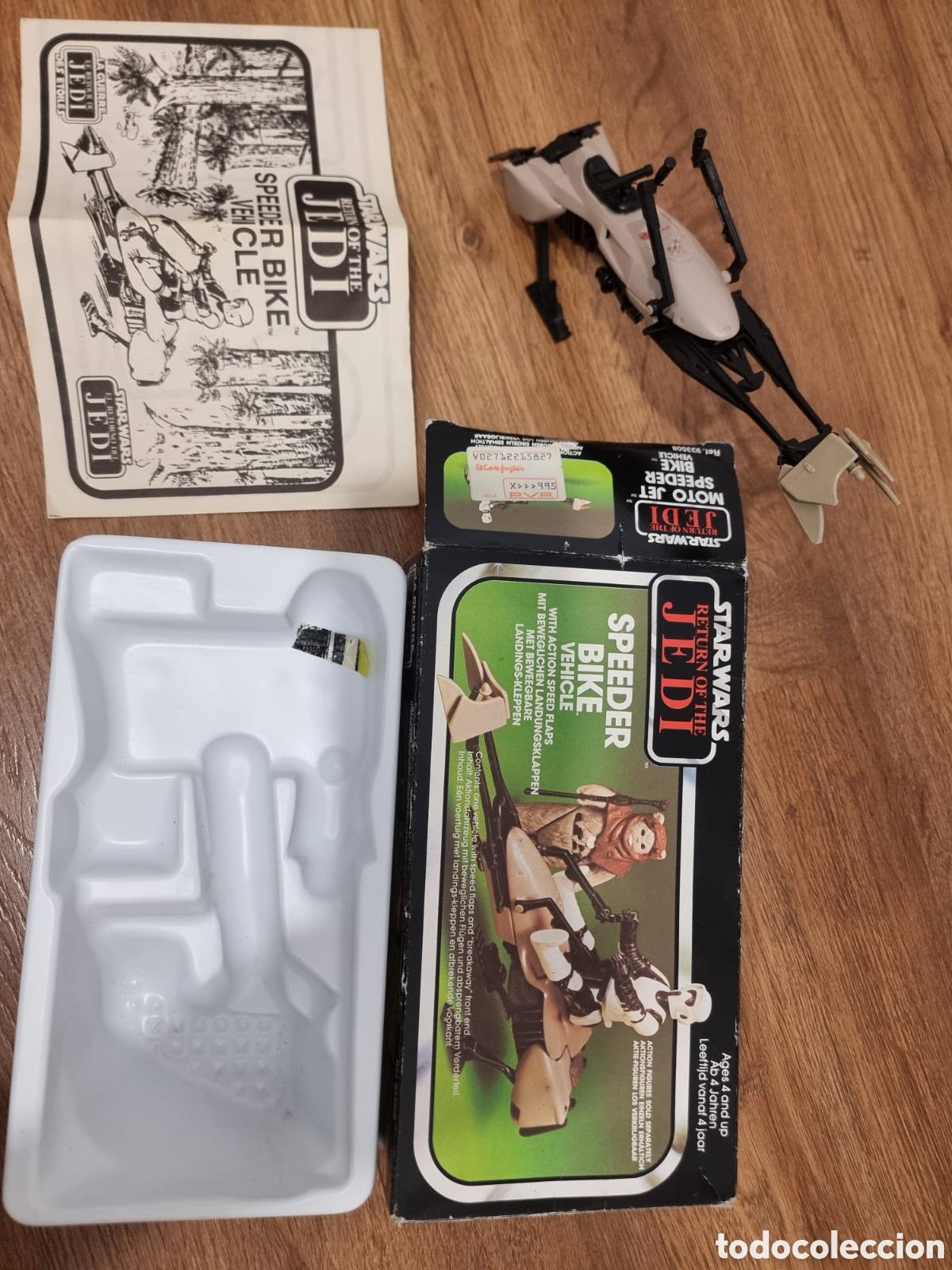 Figuras y Mu&ntilde;ecos Star Wars: Motojet &rdquo;El retorno del jedi&rdquo;, speeder bike 1983 + caja original + Instrucciones
