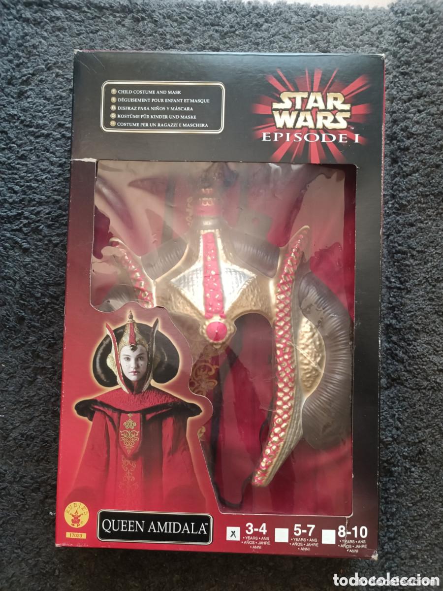Figuras y Mu&ntilde;ecos Star Wars: Disfraz infantil de Reina Amidala Star wars Episodio 1 Rub&iacute;es Diadema y vestido de 3 a 4 a&ntilde;os