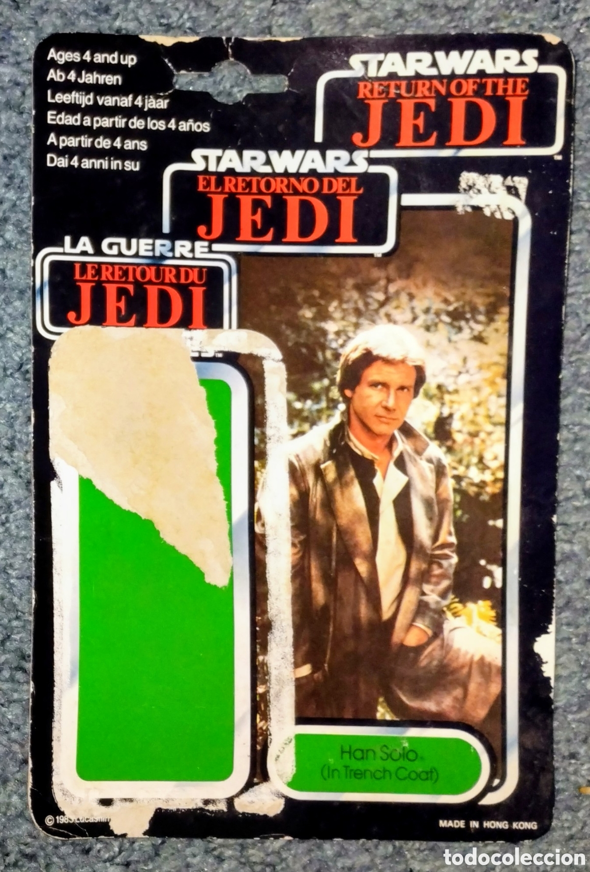 Figuras y Mu&ntilde;ecos Star Wars: STAR WARS &rdquo;HAN SOLO (IN TRENCH COAT&rdquo; POCH CART&Oacute;N de EL RETORNO DEL JEDI (ver fotos)