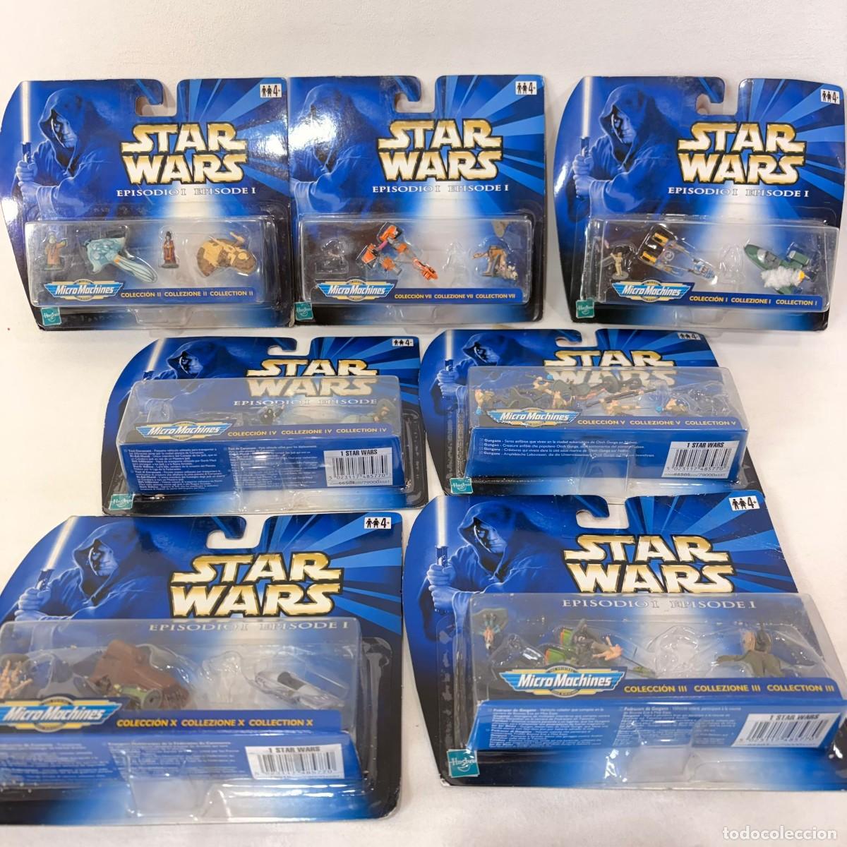 Figuras y Mu&ntilde;ecos Star Wars: LOTE DE 7 BLISTER MICROMACHINES - STAR WARS - SIN ABRIR