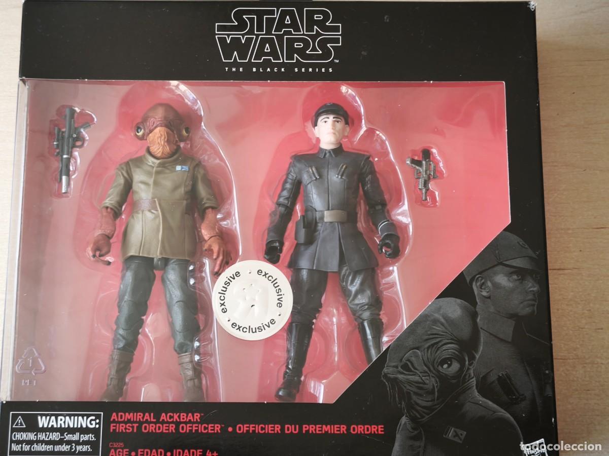 Figuras y Mu&ntilde;ecos Star Wars: Set 2 figuras Star Wars 6&rdquo; Admiral Ackbar /First Order Officer, The Black Series 2017 Disney Hasbro