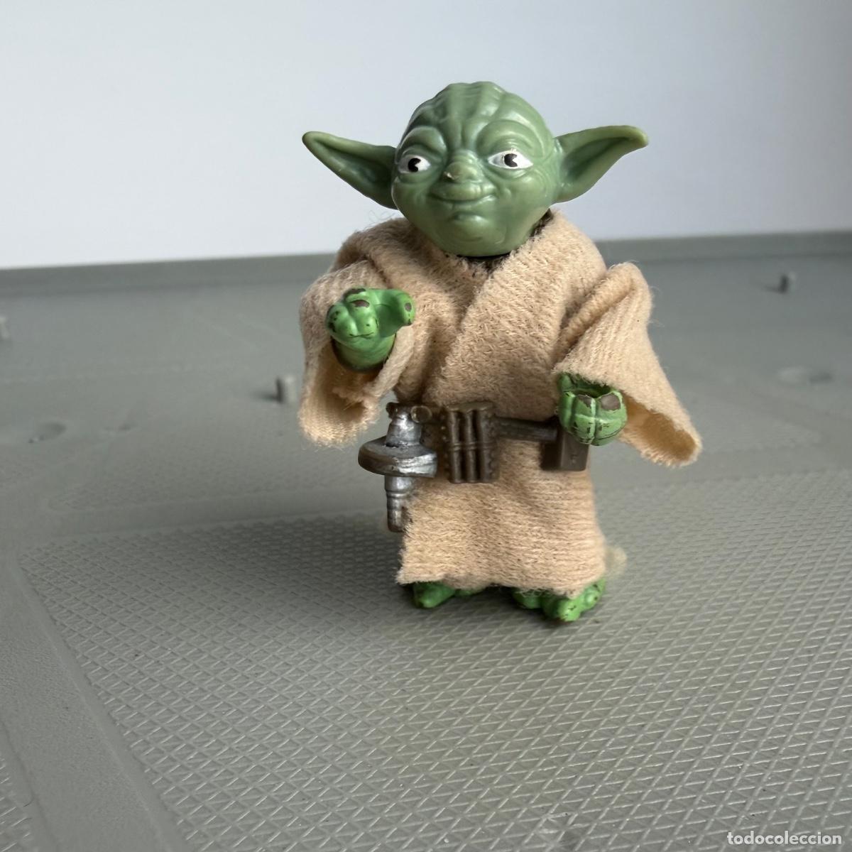 Figuras y Mu&ntilde;ecos Star Wars: Figura mu&ntilde;eco Yoda Star wars Smile 1980 original hong kong Kenner capa cinturon