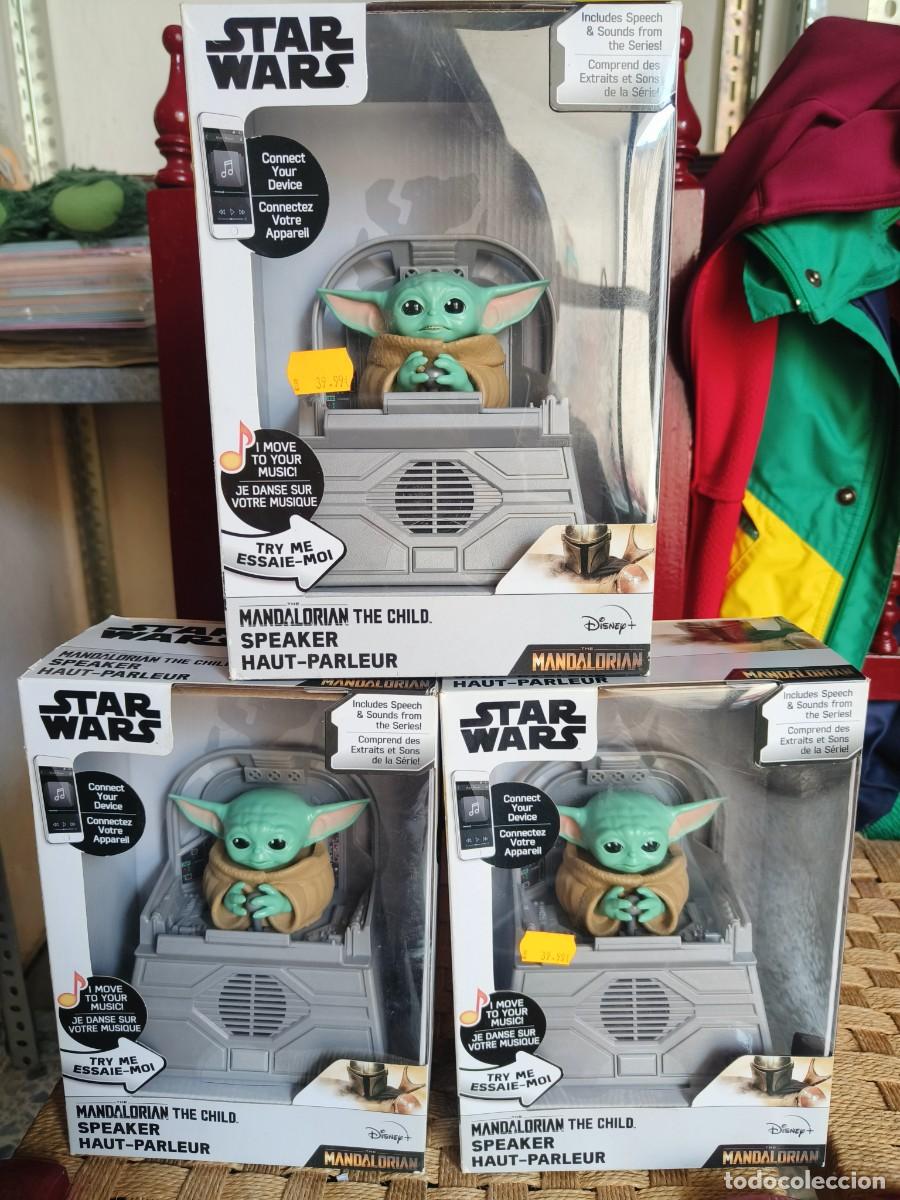 Figuras y Mu&ntilde;ecos Star Wars: Ocasion Lote 3 Star wars Speaker Mandalorian the child Baby Yoda altavoz La guerra de las galaxias