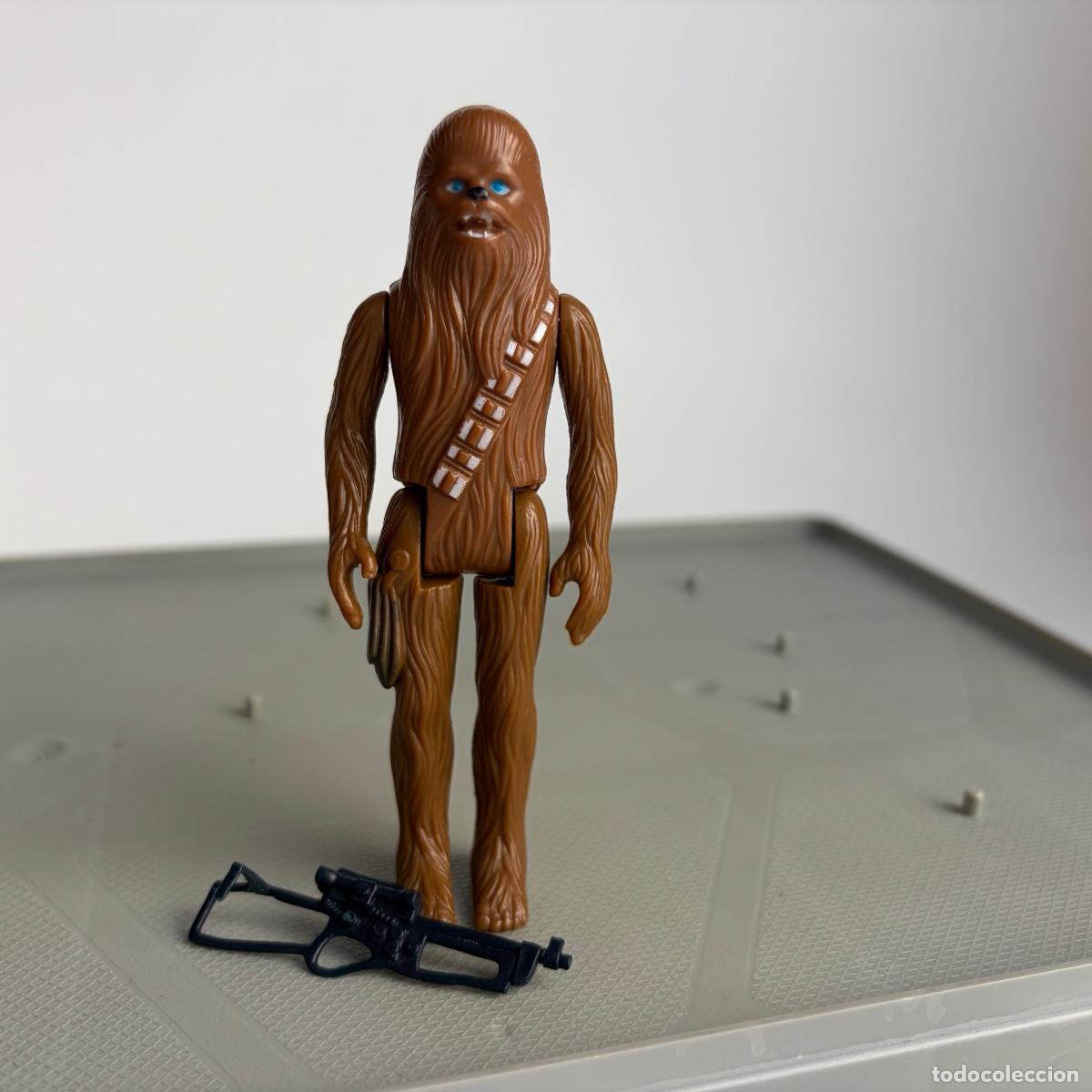 Figuras y Mu&ntilde;ecos Star Wars: Figura mu&ntilde;eco Star wars Chewbacca bowcaster arma Kenner Smile 1977 originales GMFGI Hong Kong