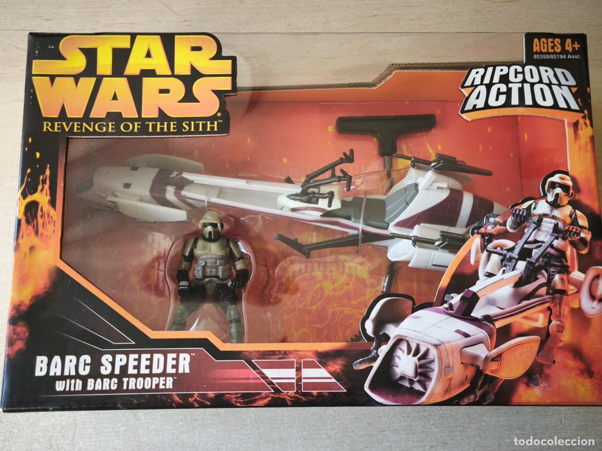 Figuras y Mu&ntilde;ecos Star Wars: Set Star Wars 3,75&rdquo; Barc Speeder with Barc Trooper, The Revenge of the Sith, Hasbro 2005, sin abrir