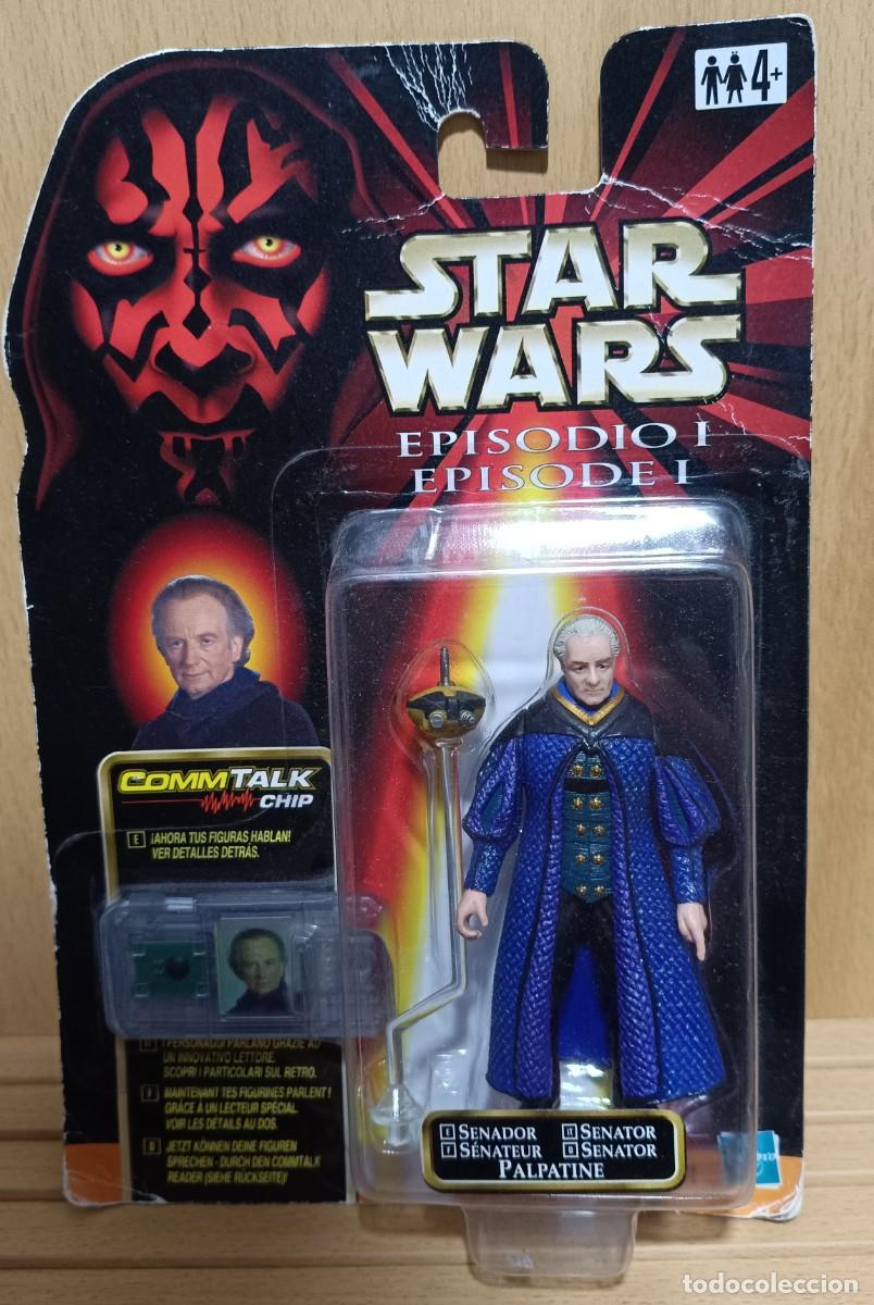 Figuras y Mu&ntilde;ecos Star Wars: FIGURA DE STAR WARS SENADOR PALPATINE CON COMMTALK EPISODIO 1 COLECCI&Oacute;N 2 DE HASBRO EN BLISTER