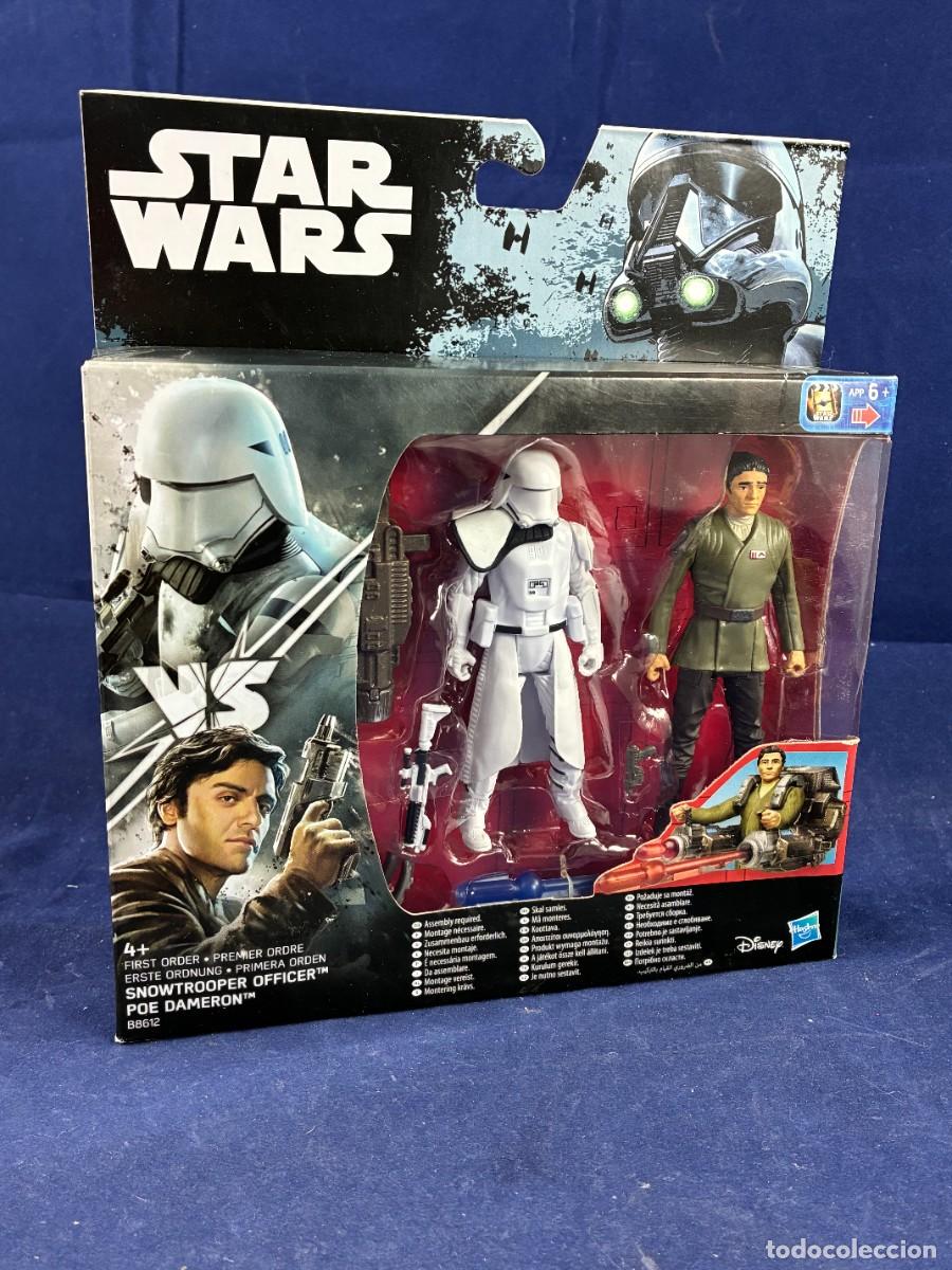 Figuras y Mu&ntilde;ecos Star Wars: Snowtrooper Officer Poe Dameron 2016 Hasbro Disney Blister precintado tama&ntilde;o figuras 10 cm.
