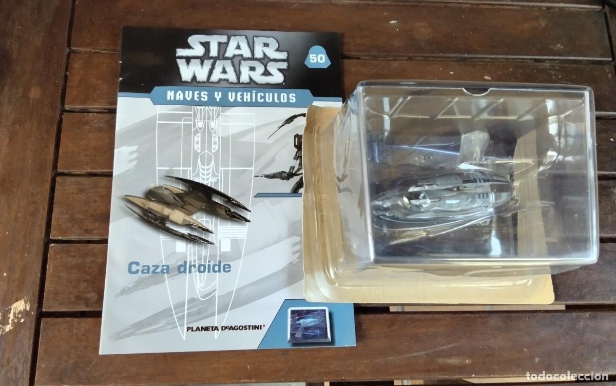 Figuras y mu&ntilde;ecos Star Wars: STAR WARS , NAVES Y VEHICULOS , CAZA DROIDE, CON SU FASCICULO , NUEVO EN SU CAJA