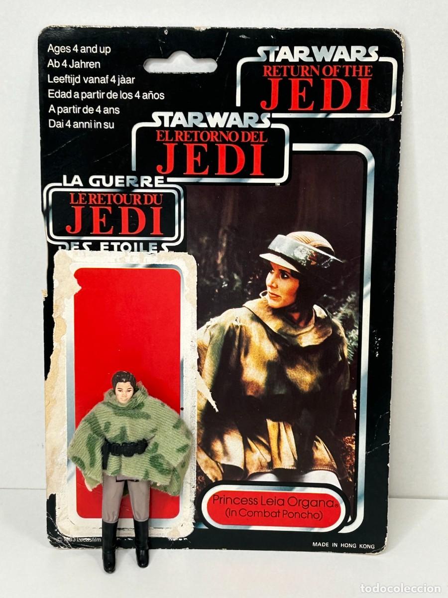 Figuras y mu&ntilde;ecos Star Wars: STAR WARS CART&Oacute;N BLISTER EL RETORNO DEL JEDI Y FIGURA PRINCESA LEIA PONCHO PBP POCH SPAIN