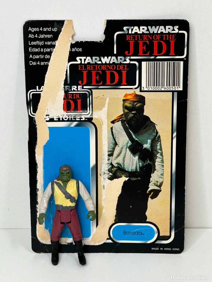Figuras y mu&ntilde;ecos Star Wars: STAR WARS CART&Oacute;N BLISTER EL RETORNO DEL JEDI Y FIGURA BARADA PBP POCH SPAIN