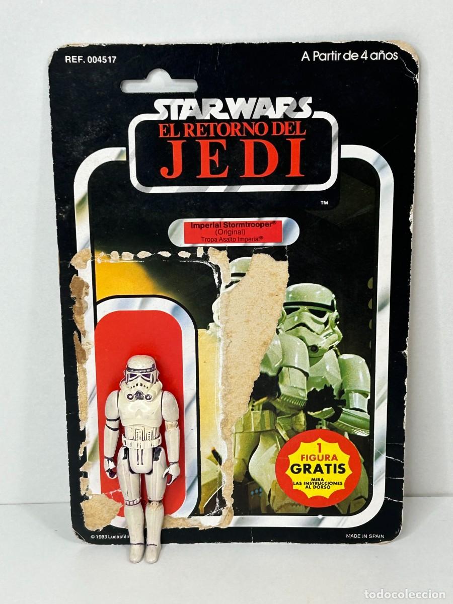 Figuras y mu&ntilde;ecos Star Wars: STAR WARS CART&Oacute;N BLISTER EL RETORNO DEL JEDI Y FIGURA IMPERIAL STORMTROOPER PBP POCH SPAIN