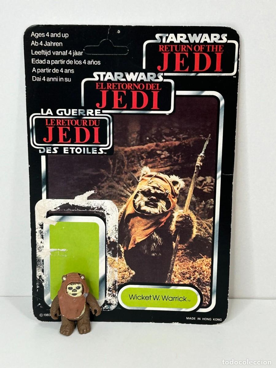 Figuras y mu&ntilde;ecos Star Wars: STAR WARS CART&Oacute;N BLISTER EL RETORNO DEL JEDI Y FIGURA WICKET W, WARRICK PBP POCH SPAIN