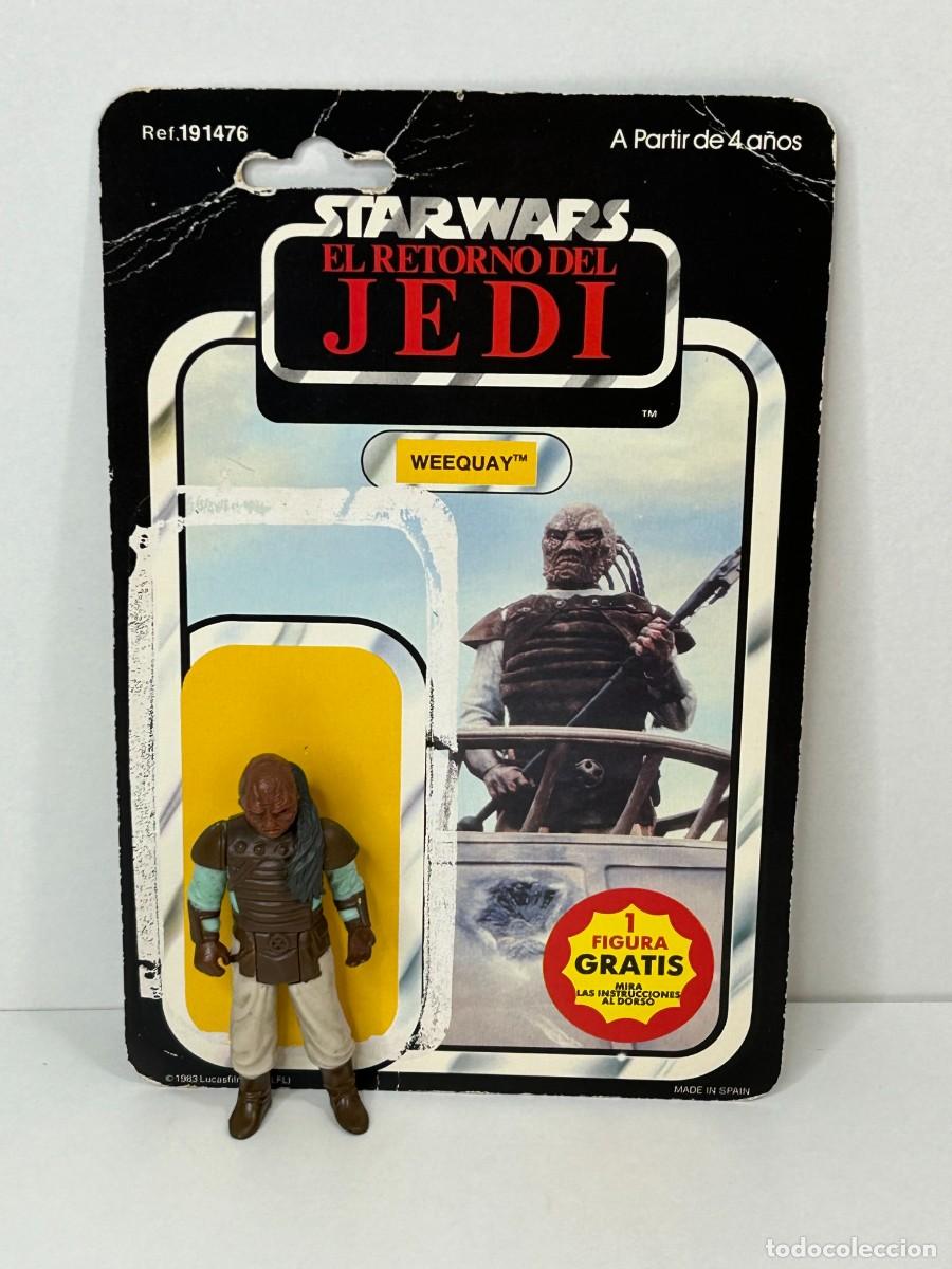 Figuras y mu&ntilde;ecos Star Wars: STAR WARS CART&Oacute;N BLISTER EL RETORNO DEL JEDI Y FIGURA WEEQUAY PBP POCH SPAIN