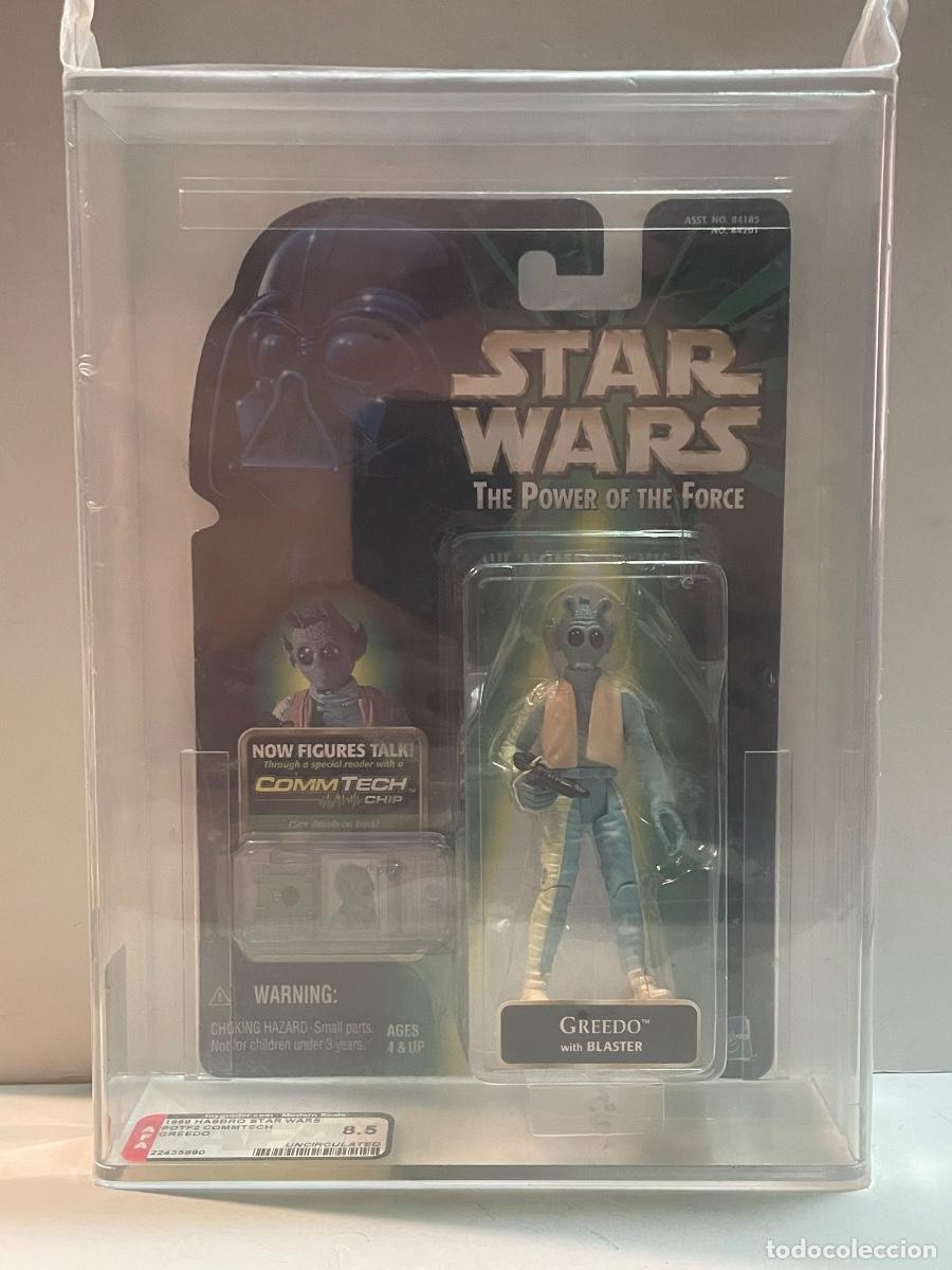 Figuras y mu&ntilde;ecos Star Wars: STAR WARS GREEDO WITH BLASTER - STAR WARS THE POWER OF THE FORCE 1999 AFA 8.5 UNCIRCULATED