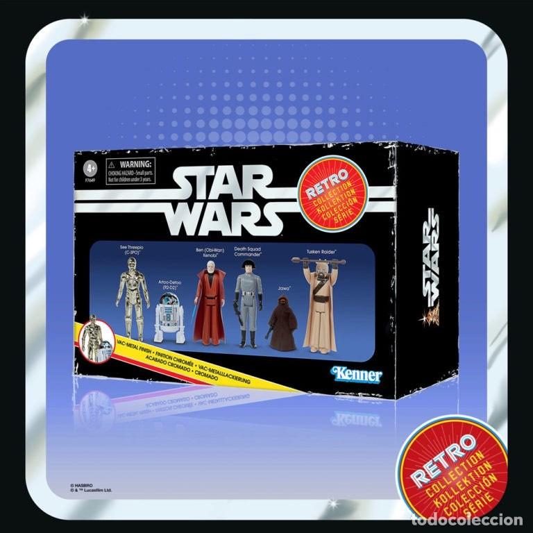 Figuras y mu&ntilde;ecos Star Wars: Star wars retro wave 2 Death star Commander, Obi-wan Kenobi, jawa, tusken, C-3PO, R2-D2
