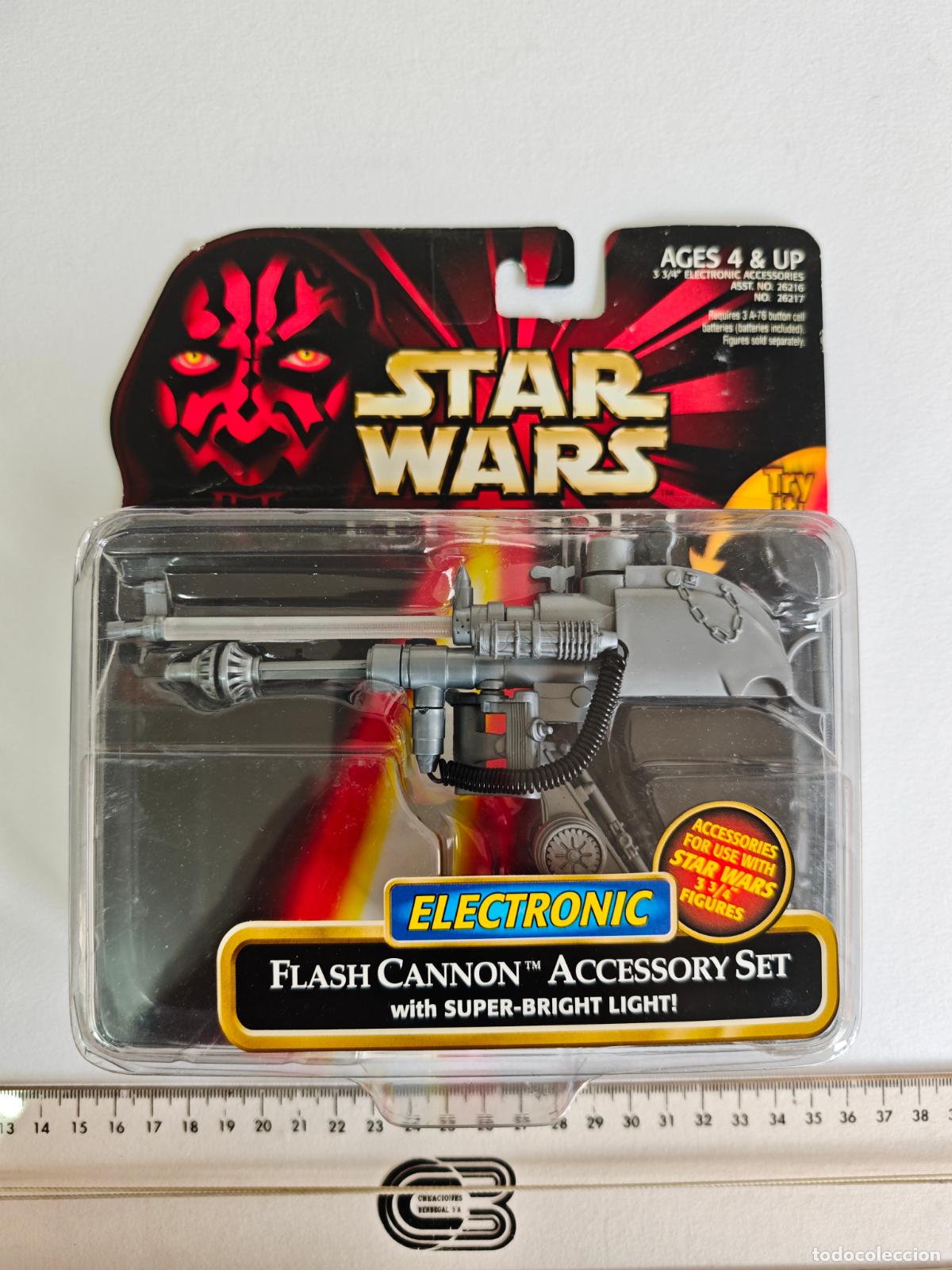 Figuras y mu&ntilde;ecos Star Wars: Star Wars Episodio 1 FLASH CANNON Juego de Accesorios Hasbro 1999 Nuevo en Caja
