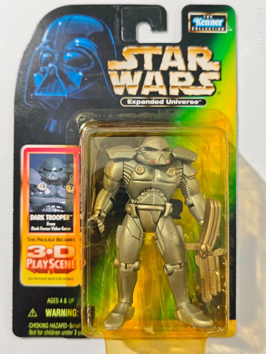 Figuras y mu&ntilde;ecos Star Wars: Dark Trooper Star Wars Kenner Expanded Universe 1998 Figura Sellada MOC