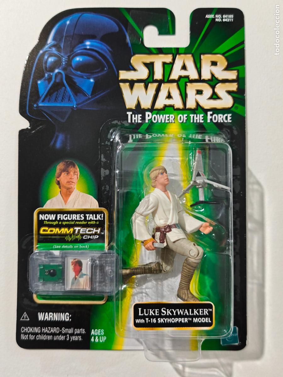 Figuras y mu&ntilde;ecos Star Wars: Luke Skywalker Star Wars POTF Kenner COMMTECH T-16 Sellada MOC