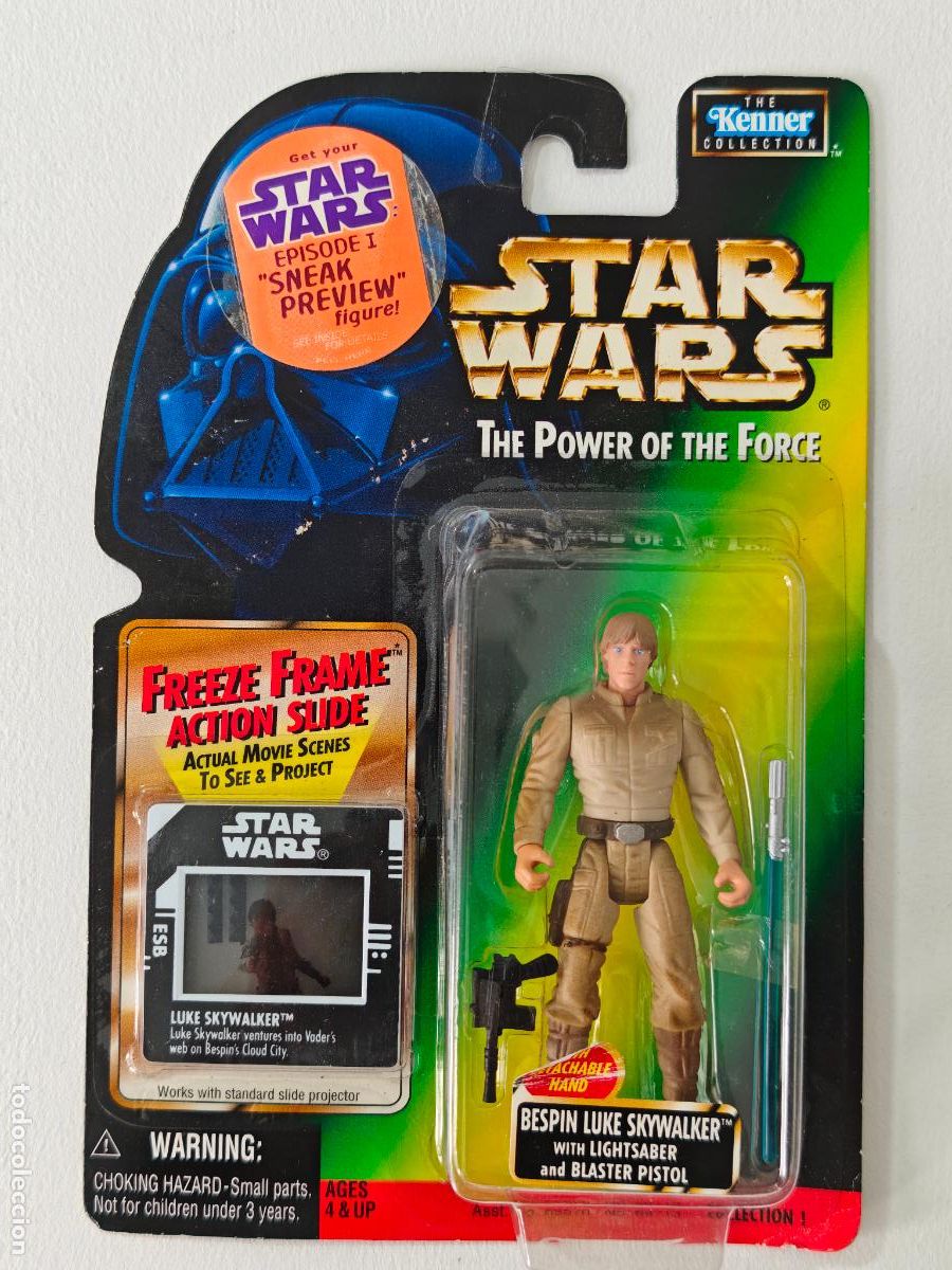 Figuras y mu&ntilde;ecos Star Wars: Bespin Luke Skywalker Star Wars Kenner POTF Freeze Frame Sellada MOC