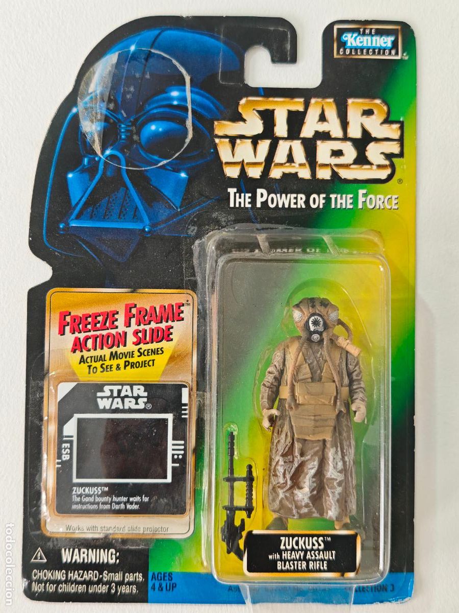 Figuras y mu&ntilde;ecos Star Wars: Zuckuss Star Wars Kenner POTF Power Force Freeze Frame Sellada MOC