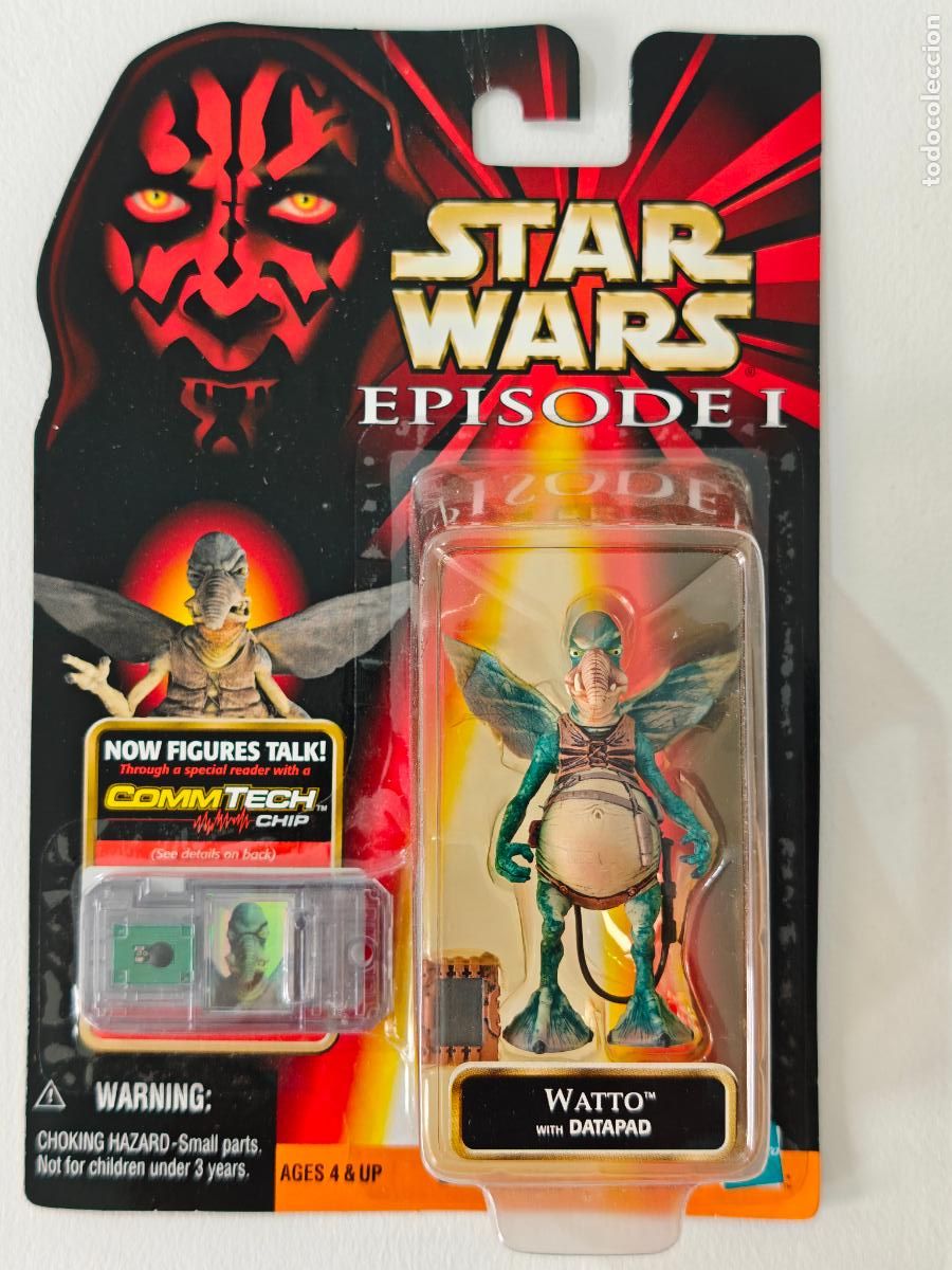 Figuras y mu&ntilde;ecos Star Wars: Star Wars Episode I Watto con Datapad CommTech Hasbro 1998 sellado
